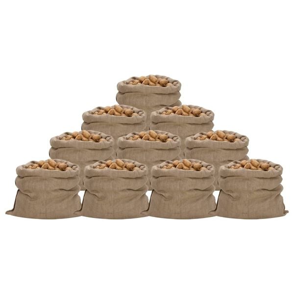 vidaXL Σακούλες από Γιούτα 10 τεμ. 100x110 εκ. 100% Γιούτα 340 γρ./τ.μ.
