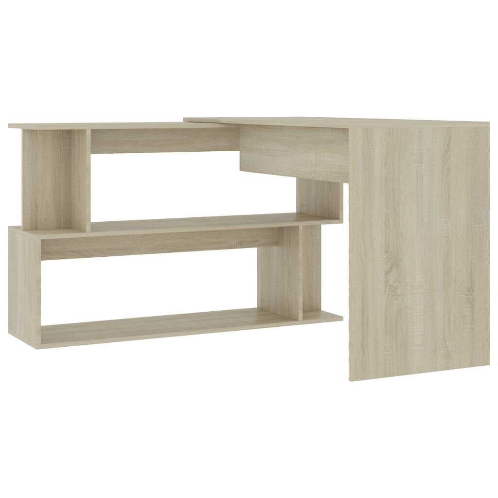 vidaXL Γραφείο Γωνιακό Sonoma Δρυς 200 x 50 x 76 εκ. από Επεξ. Ξύλο