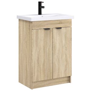 vidaXL &Sigma;&epsilon;&tau; &Epsilon;&pi;ί&pi;&lambda;&omega;&nu; &Mu;&pi;ά&nu;&iota;&omicron;&upsilon; Sonoma &Delta;&rho;&upsilon;&sigmaf; 56 x 37,5 x 81 &epsilon;&kappa;