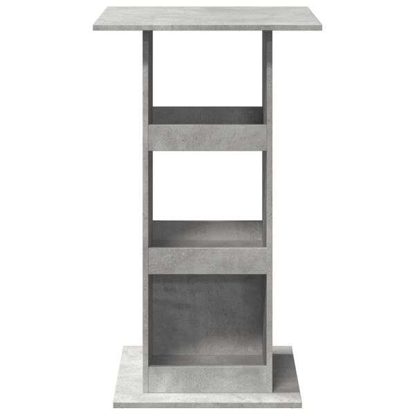 vidaXL Τραπέζι Μπαρ με Ράφια Γκρι Σκυρ. 60x60x102 εκ. Επεξεργ. Ξύλο