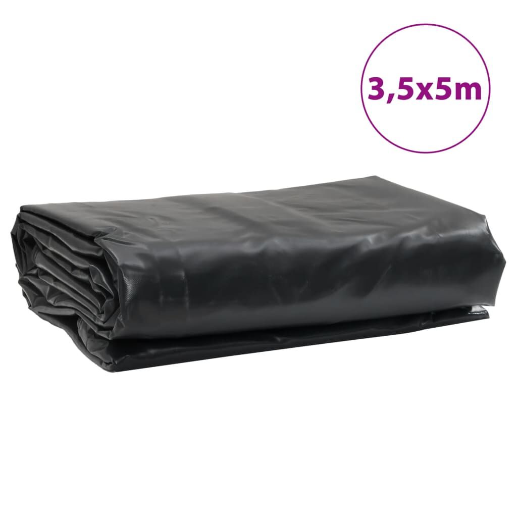 vidaXL Μουσαμάς Ανθρακί 650 γρ./μ.² 3,5x5 μ.