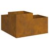 vidaXL Γλάστρα Κήπου Σκ rusty 80 x 80 x 48 εκ.