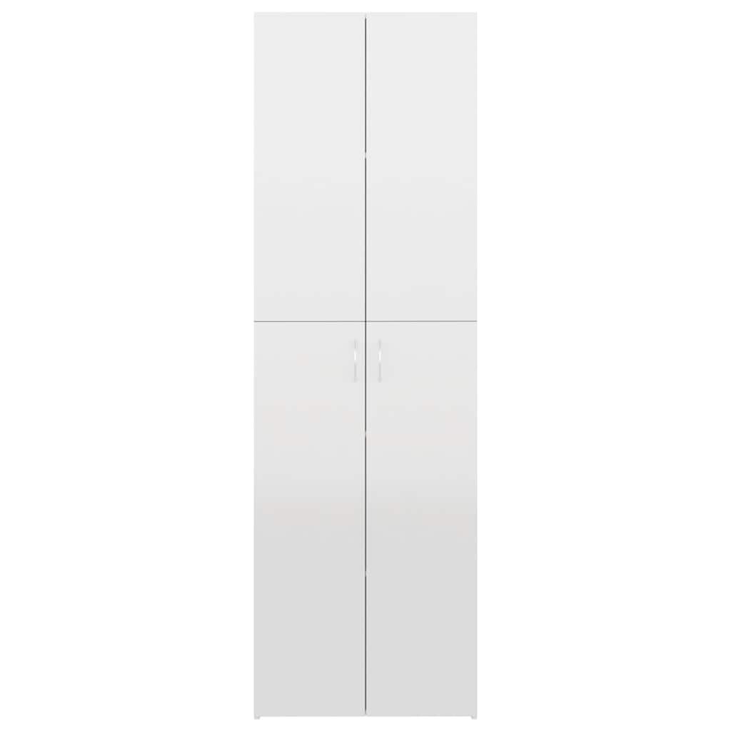 vidaXL Ντουλάπα Γραφείου Γυαλιστερό Λευκό 60x32x190 εκ. Επεξ. Ξύλο