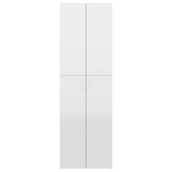 vidaXL Ντουλάπα Γραφείου Γυαλιστερό Λευκό 60x32x190 εκ. Επεξ. Ξύλο