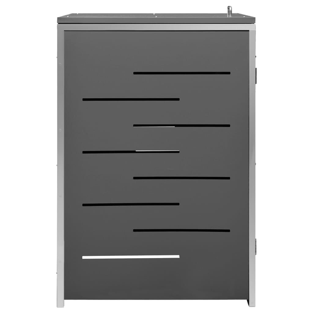 vidaXL Πλαίσιο για Κάδο Απορρ. με Ρόδες 69x77,5x112,5 εκ Αν. Ατσάλι