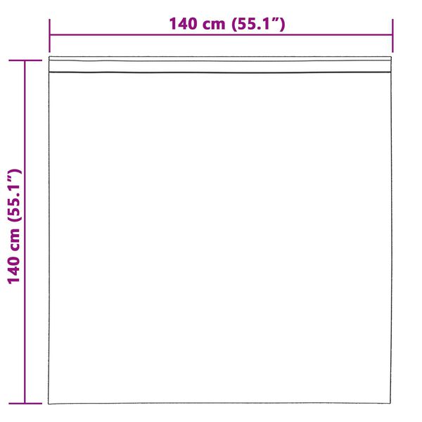 vidaXL Κουρτίνες με κουρτίνες 2 pcs Κρεμ 140 x 140 εκ. Πολυεστέρας