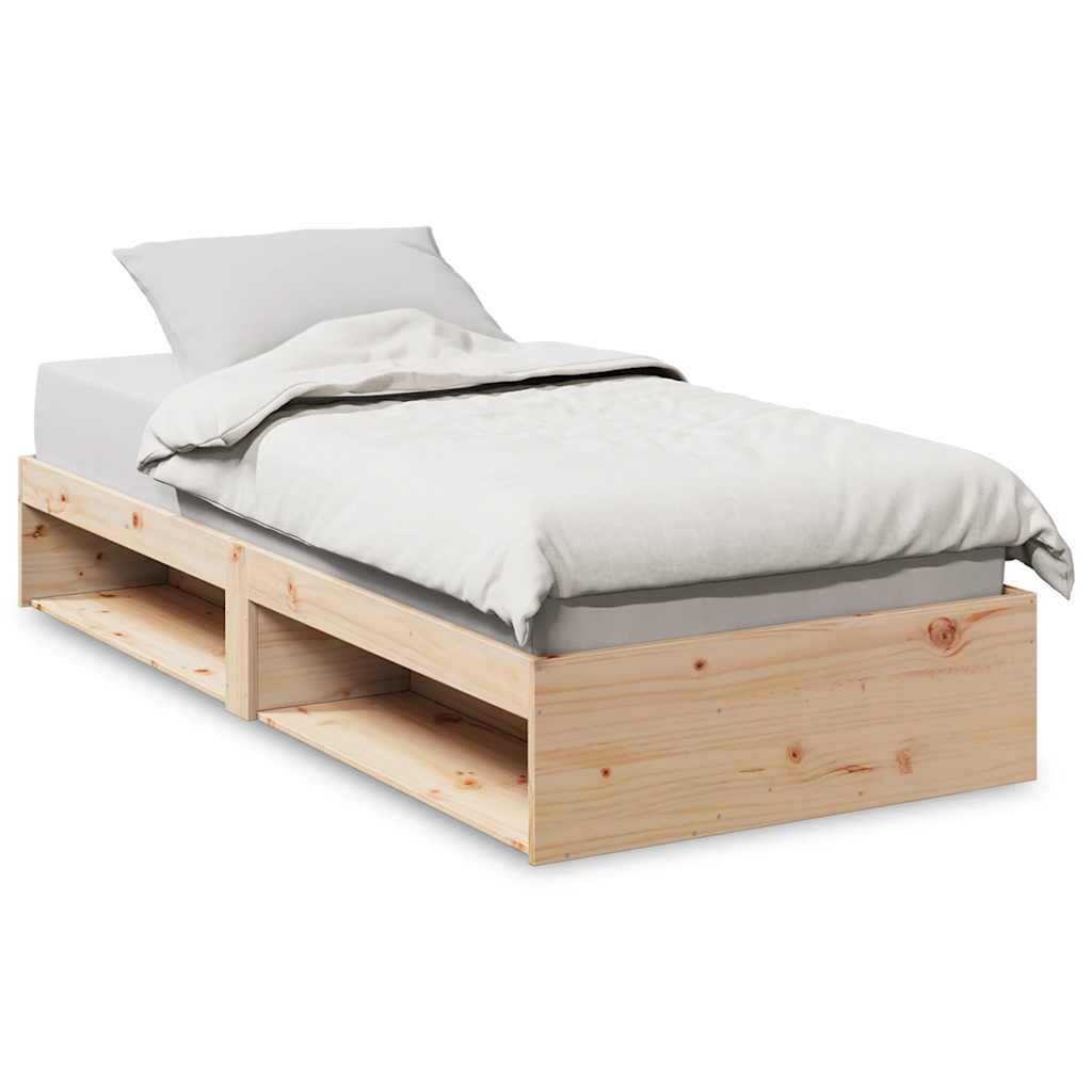 vidaXL Κρεβάτι ημέρας χωρίς στρώμα 75x190 cm Στερεό ξύλο πεύκο