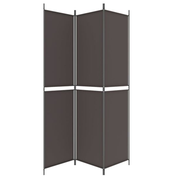 vidaXL Διαχωριστικό Δωματίου με 3 Πάνελ Καφέ 150x220 εκ. από Ύφασμα