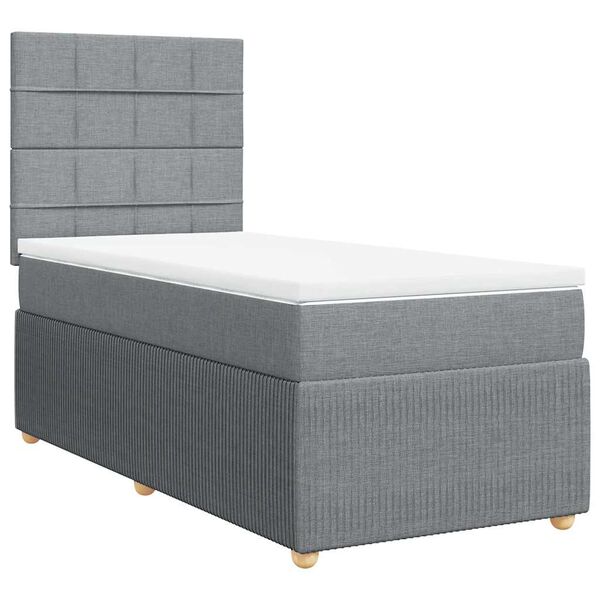 vidaXL &Kappa;&rho;&epsilon;&beta;ά&tau;&iota; Boxspring &mu;&epsilon; &Sigma;&tau;&rho;ώ&mu;&alpha; &Alpha;&nu;&omicron;&iota;&chi;&tau;ό &Gamma;&kappa;&rho;&iota; 90x200 &epsilon;&kappa;. &Upsilon;&phi;&alpha;&sigma;&mu;ά&tau;&iota;&nu;&omicron;