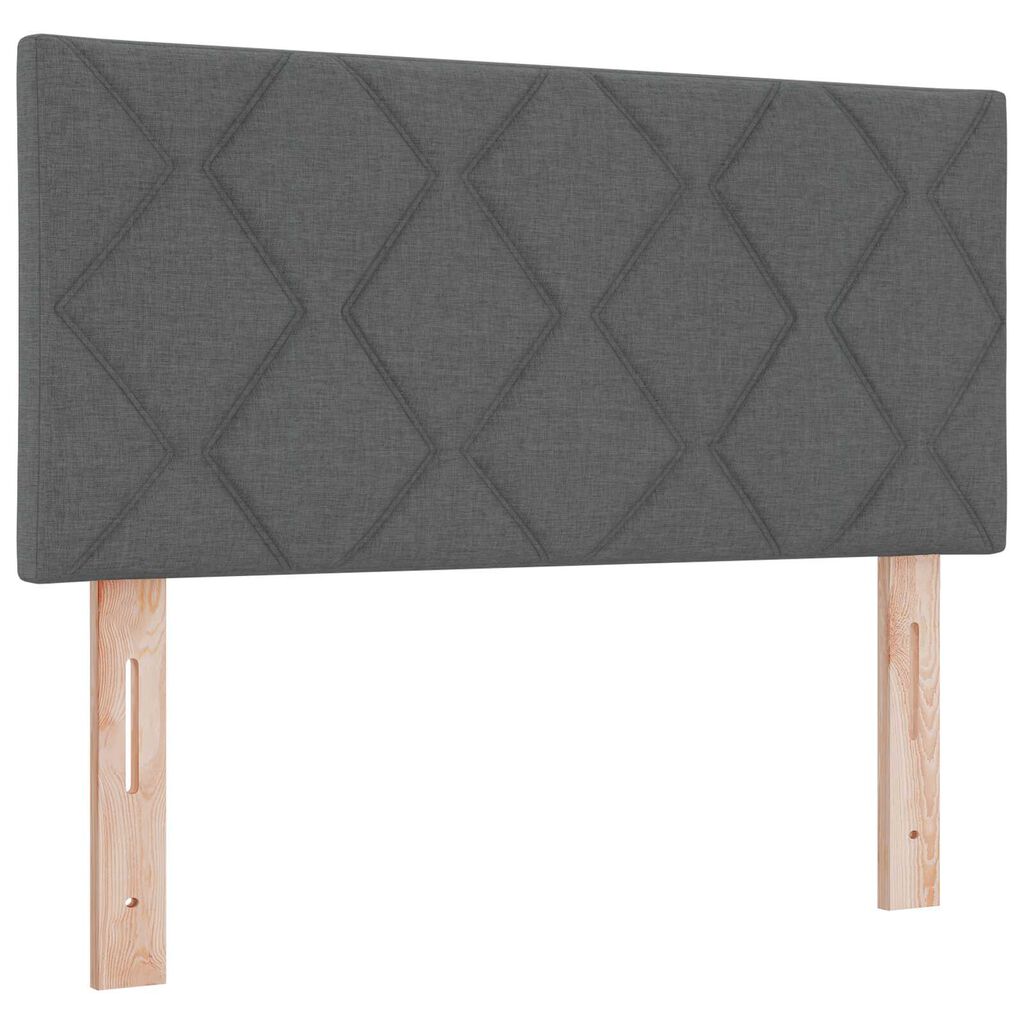 vidaXL Σπαστό Κρεβάτι με Στρώμα Σκούρο Γκρι 100x200 cm Ύφασμα