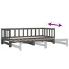 vidaXL Καναπές Κρεβάτι Γκρι 2 x (90 x 200) εκ. από Μασίφ Ξύλο Πεύκου