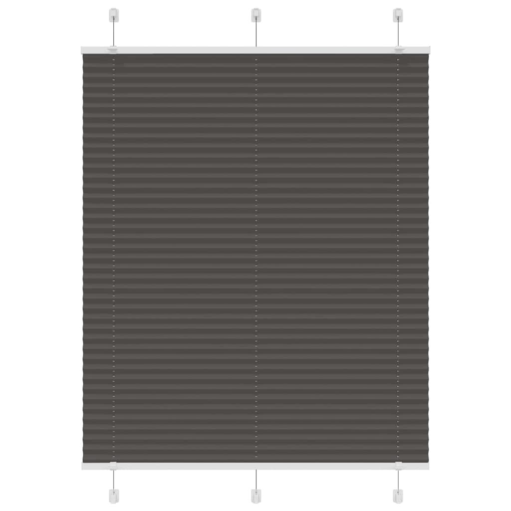 vidaXL Πλισέ περσίδα Μαύρο 110x150 cm Πλάτος υφάσματος 109,4 cm
