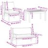 vidaXL Σετ Καναπέ Κήπου 4 pcs Καφέ 75 x 45 x 38 εκ. Μασίφ ξύλο ακακίας