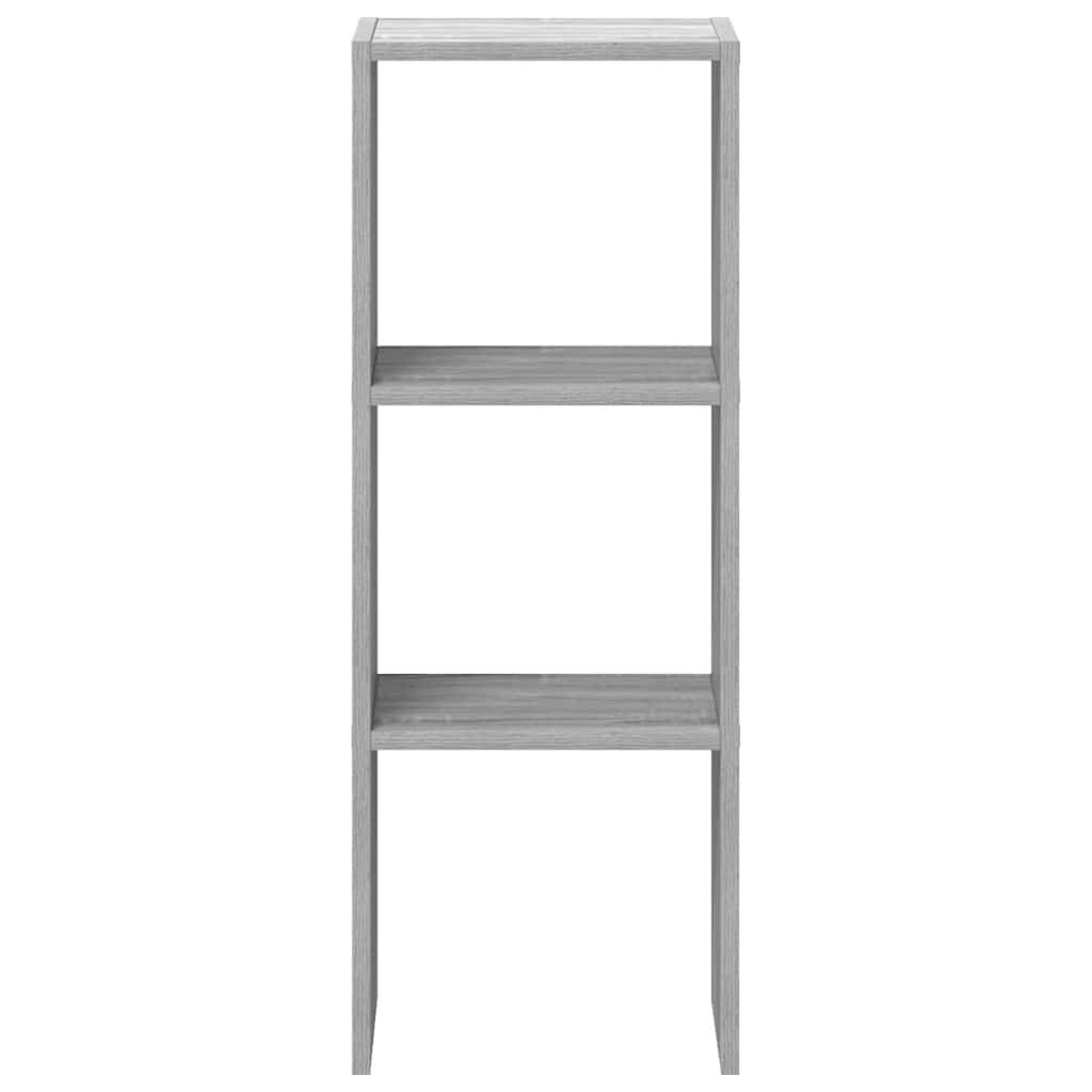 vidaXL Βιβλιοθήκη Στοιβαζόμενα Γκρι Sonoma 30x30x80 εκ. Επεξ. Ξύλο