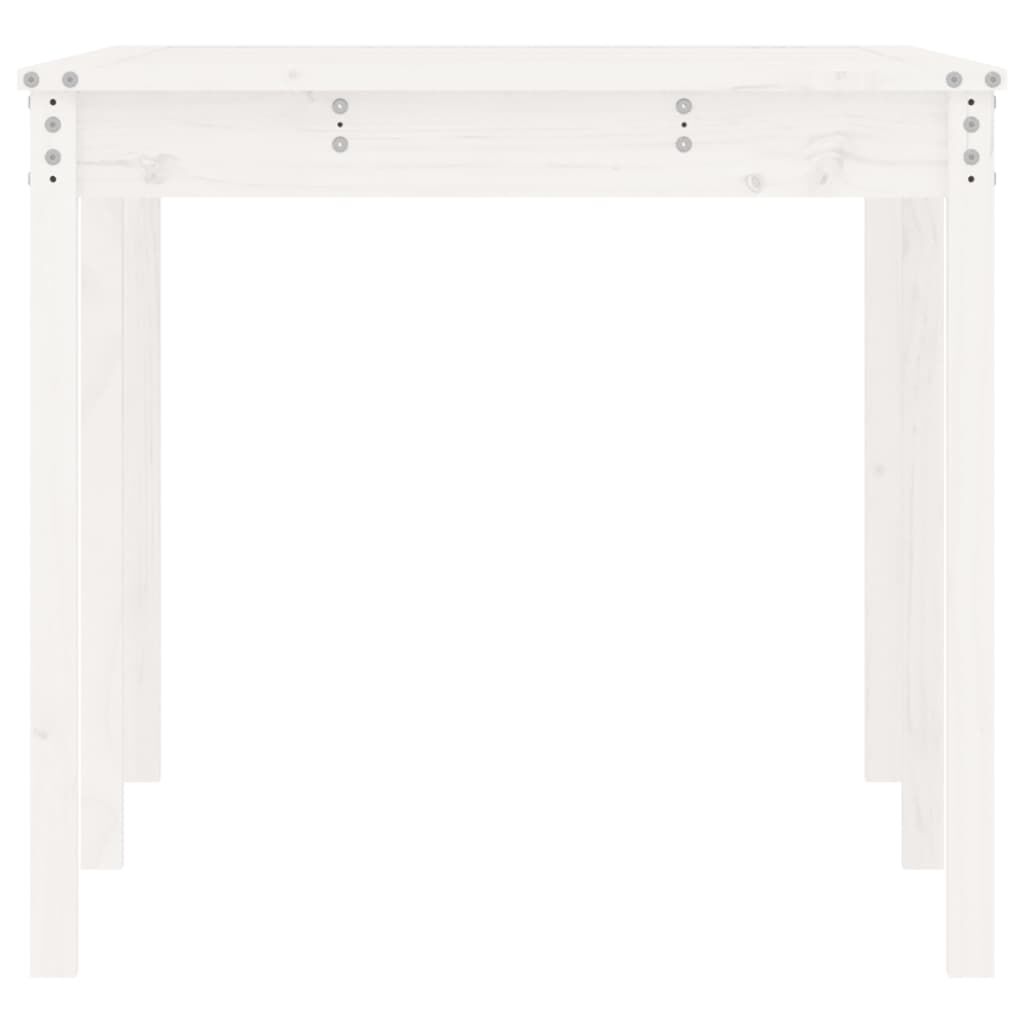 vidaXL Τραπέζι Κήπου Λευκό 159,5x82,5x76 εκ. από Μασίφ Ξύλο Πεύκου
