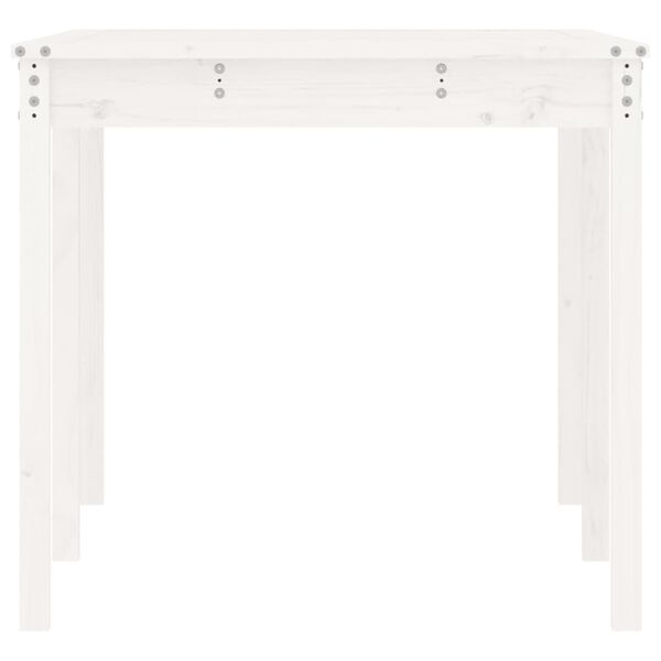 vidaXL Τραπέζι Κήπου Λευκό 159,5x82,5x76 εκ. από Μασίφ Ξύλο Πεύκου