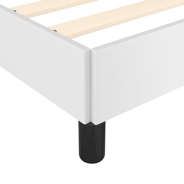vidaXL Πλαίσιο Κρεβατιού Λευκό 160x200 εκ. από Συνθετικό Δέρμα