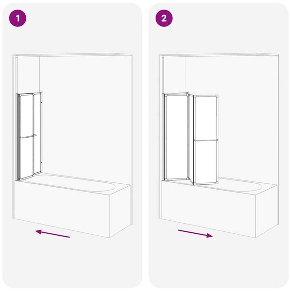 vidaXL Διαχωριστικό ντους Other Μαύρο 120 x 70 x 137 εκ Αλουμίνιο