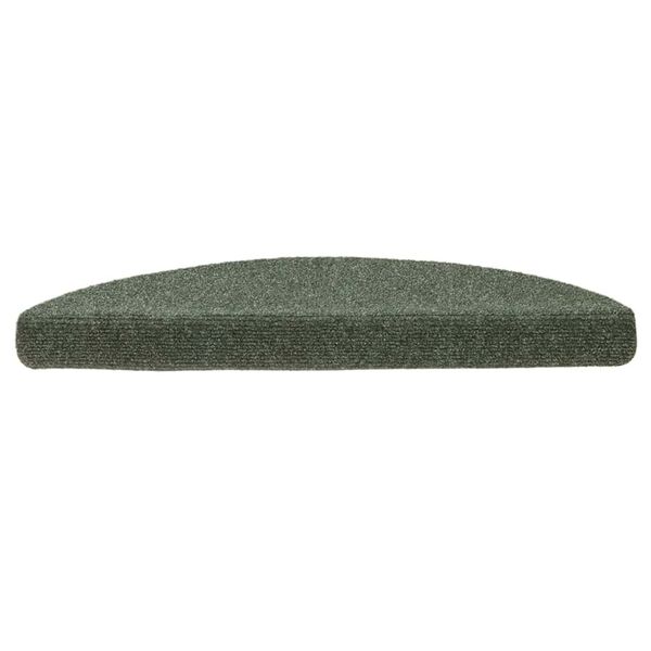 vidaXL Πατάκια Σκάλας Αυτοκόλ. 10 τεμ. Πράσινο 56x17x3 εκ Βελονιασμένα