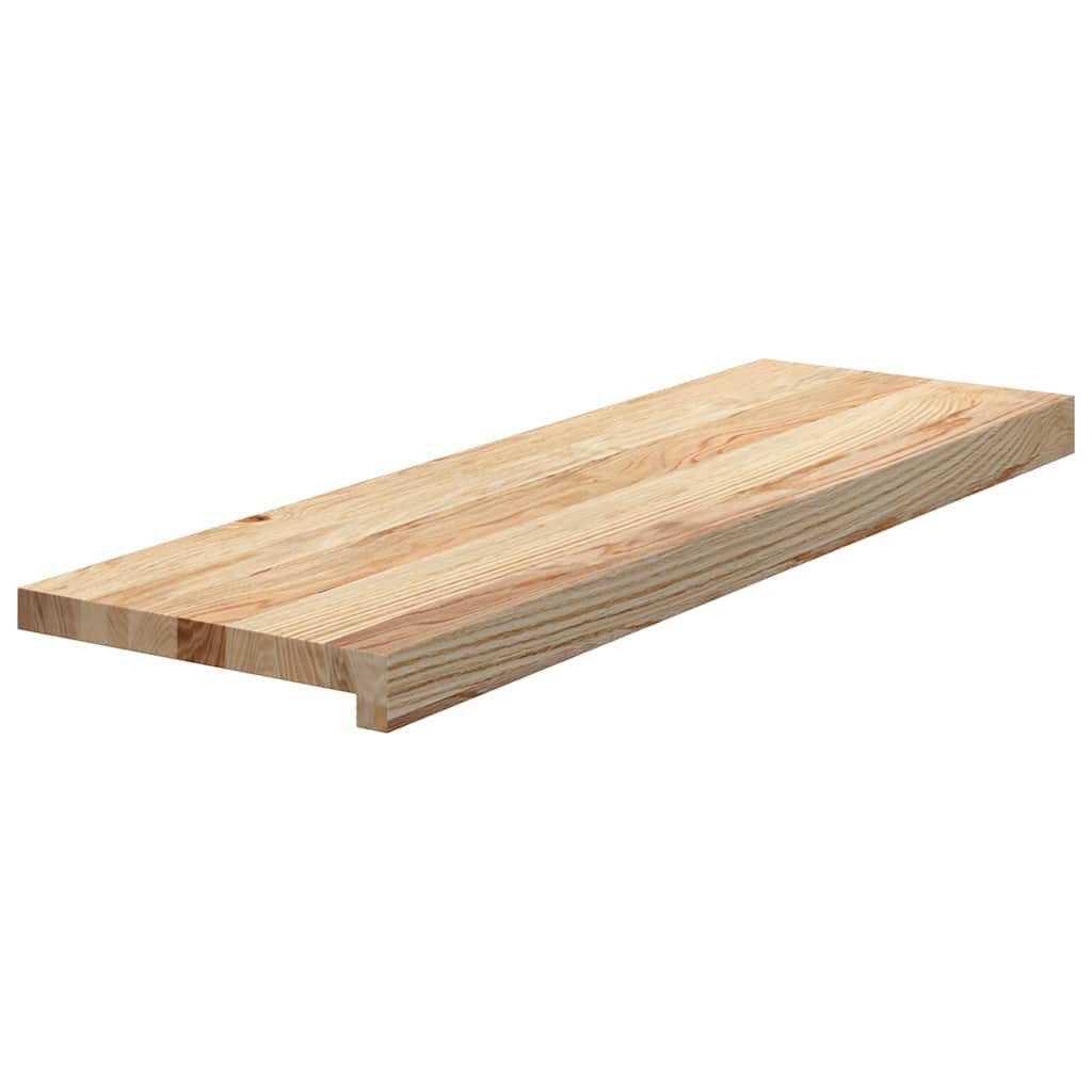 vidaXL Πατάκια Σκάλας 2 τεμ. 70x25x2 εκ. Ακατέργαστο Μασίφ Ξύλο Δρυός