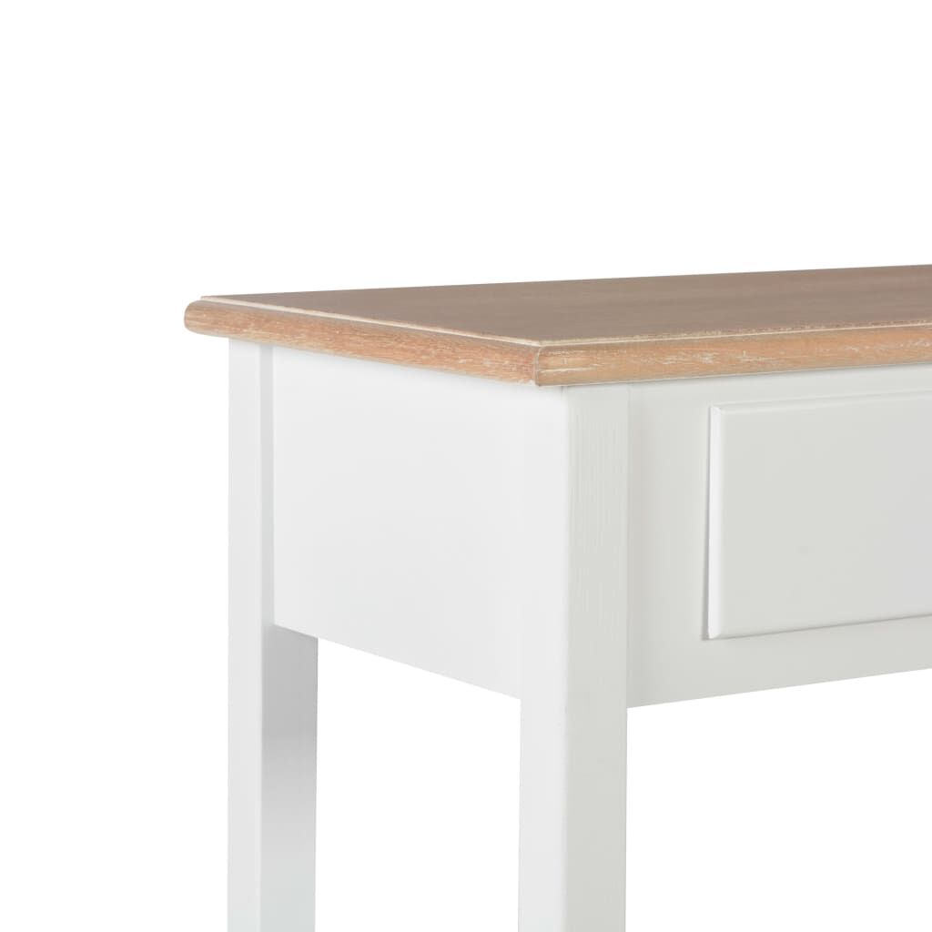 vidaXL Κονσόλα Λευκή 110 x 35 x 80 εκ. από MDF
