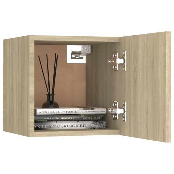 vidaXL Κομοδίνα 2 τεμ. Sonoma Δρυς 30,5 x 30 x 30 εκ. από Επεξ. Ξύλο