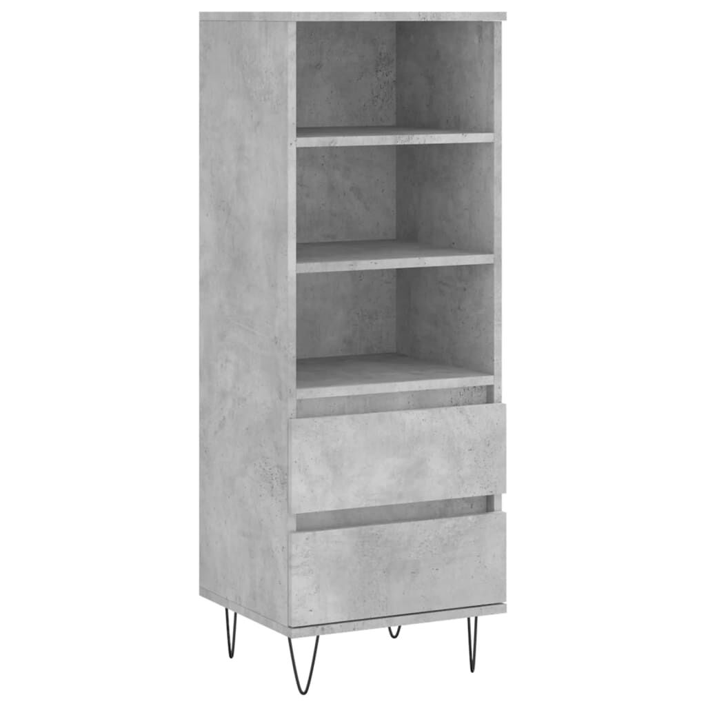 vidaXL Ντουλάπι Γκρι Σκυρ. 40x36x110 εκ. από Επεξεργασμένο Ξύλο