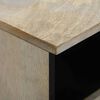 vidaXL Κομοδίνο Λευκό και μαύρο 40 x 33 x 46 εκ. Μασίφ ξύλο μάνγκο