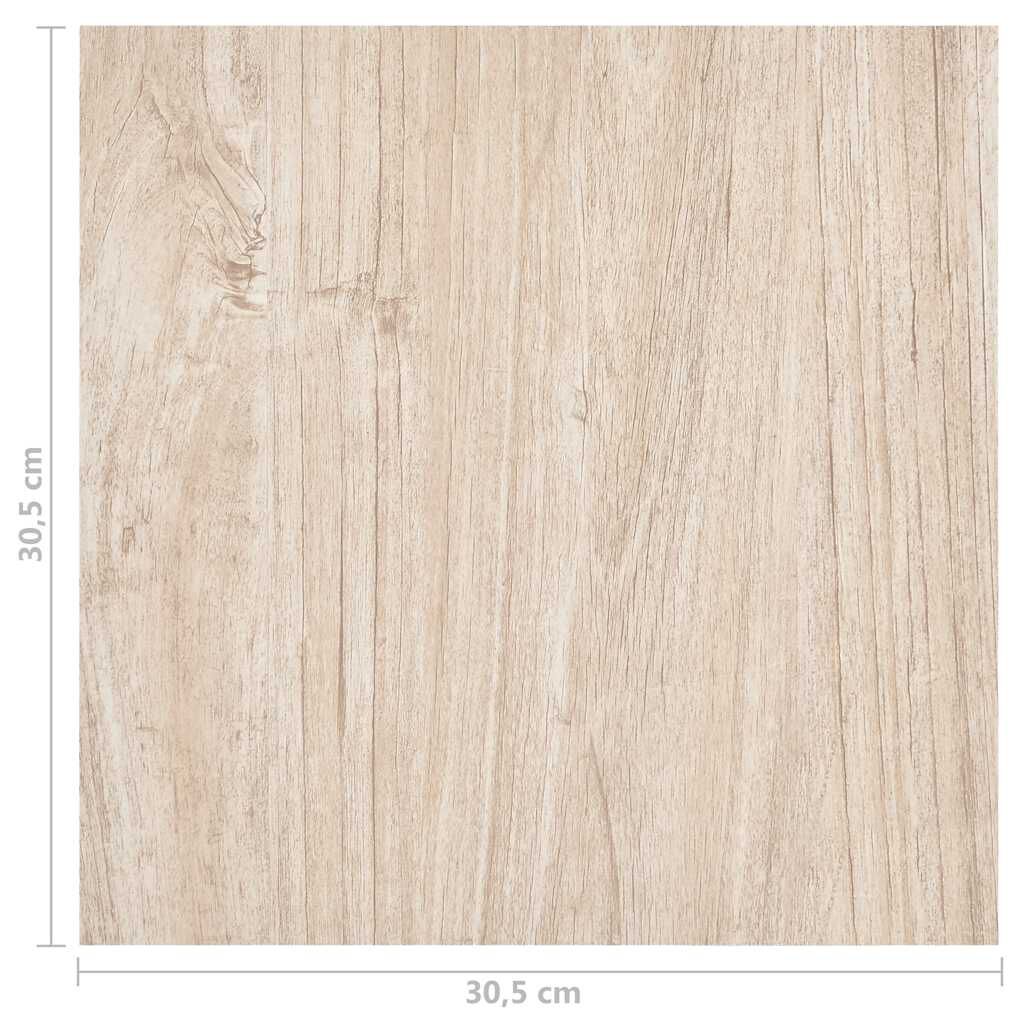 vidaXL Δάπεδο Αυτοκόλλητο Ανοιχτό Καφέ 20 τεμ. 1,86 μ² από PVC