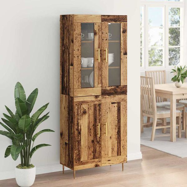 vidaXL Highboard 2 pcs &Pi;&alpha;&lambda;&iota;ό &xi;ύ&lambda;&omicron; &Epsilon;&pi;&epsilon;&xi;&epsilon;&rho;&gamma;&alpha;&sigma;&mu;έ&nu;&omicron; &xi;ύ&lambda;&omicron;