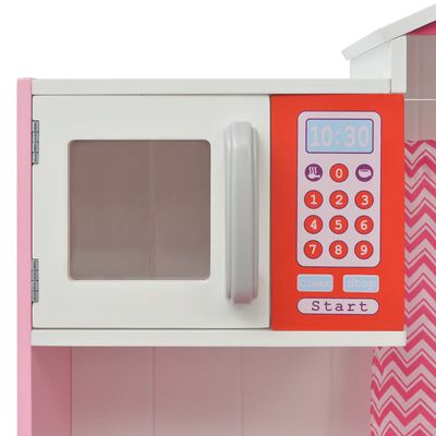 vidaXL Κουζίνα Παιδική Ροζ και Λευκή 82 x 30 x 100 εκ. Ξύλινη