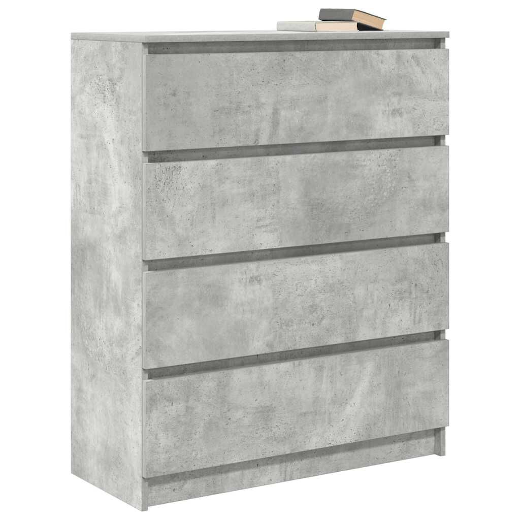 vidaXL Sideboard Μπετόν Γκρι 80x35x99 cm Κατασκευασμένο ξύλο