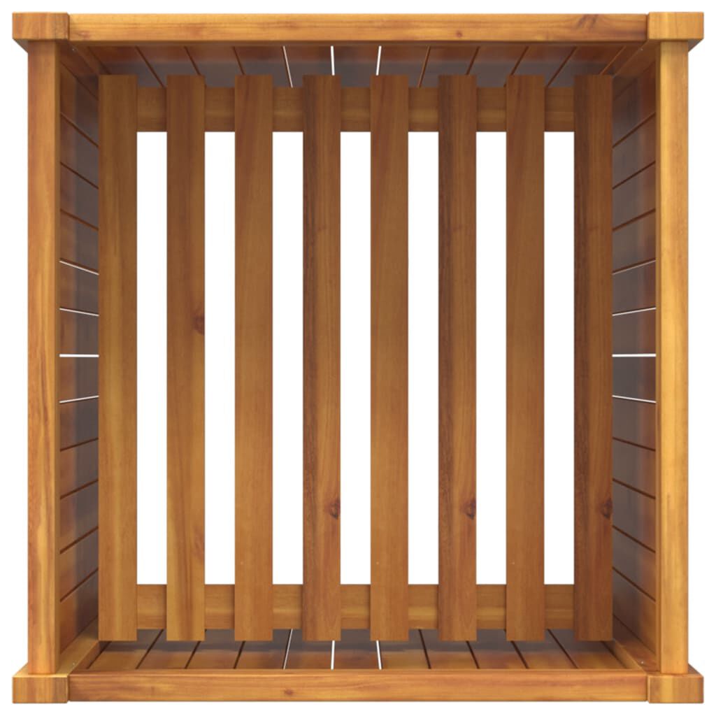 vidaXL Ζαρντινιέρα Κήπου με Επένδυση 50x50x100 εκ. Μασίφ Ξύλο Ακακίας