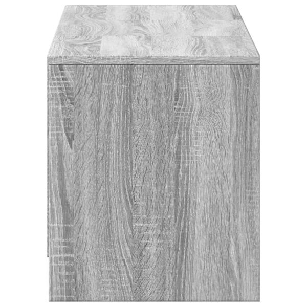 vidaXL Έπιπλο Τηλεόρασης με LED Γκρι Sonoma 140x34x40 εκ. Επεξ. Ξύλο