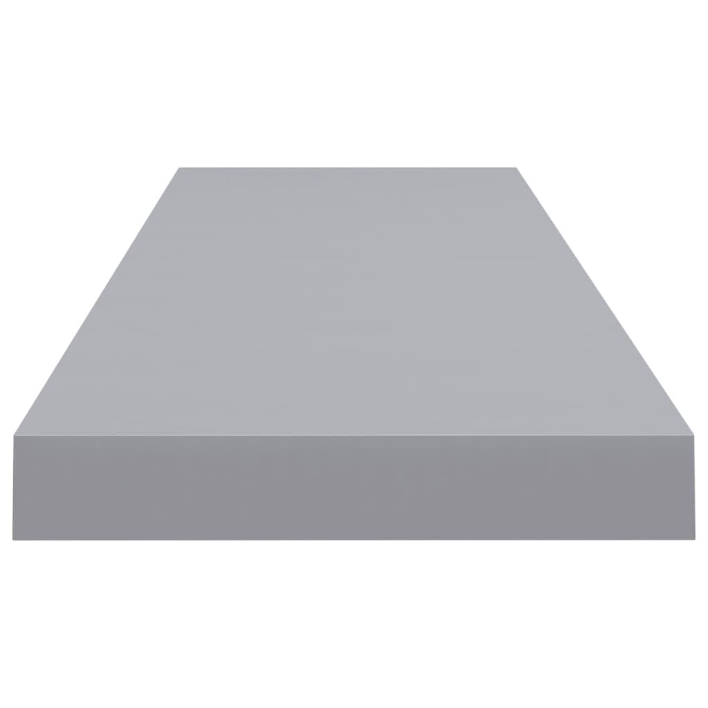 vidaXL Ράφια Τοίχου 2 τεμ. Γκρι 90x23,5x3,8 εκ. MDF