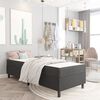 vidaXL Κρεβάτι Boxspring Σκούρο Γκρι 90 x 200 εκ. Υφασμάτινο