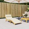 vidaXL Μαξιλάρι Ξαπλώστρας Κρεμ 180x60x4 εκ. από Ύφασμα Oxford