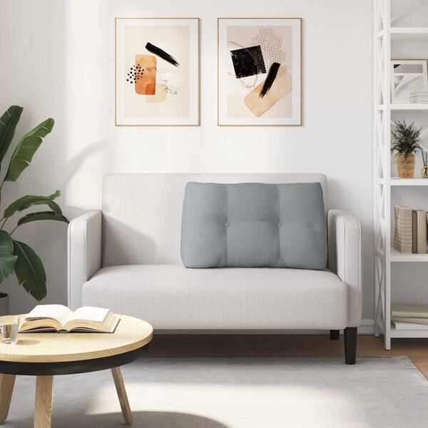 vidaXL Μαξιλάρι Πλάτης Ανοιχτό γκρι 80 x 24 x 50 εκ ύφασμα