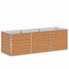 vidaXL Ζαρντινιέρα Υπερυψωμένη Ασημί 240x80x77 εκ. Γαλβανισμ. Χάλυβας