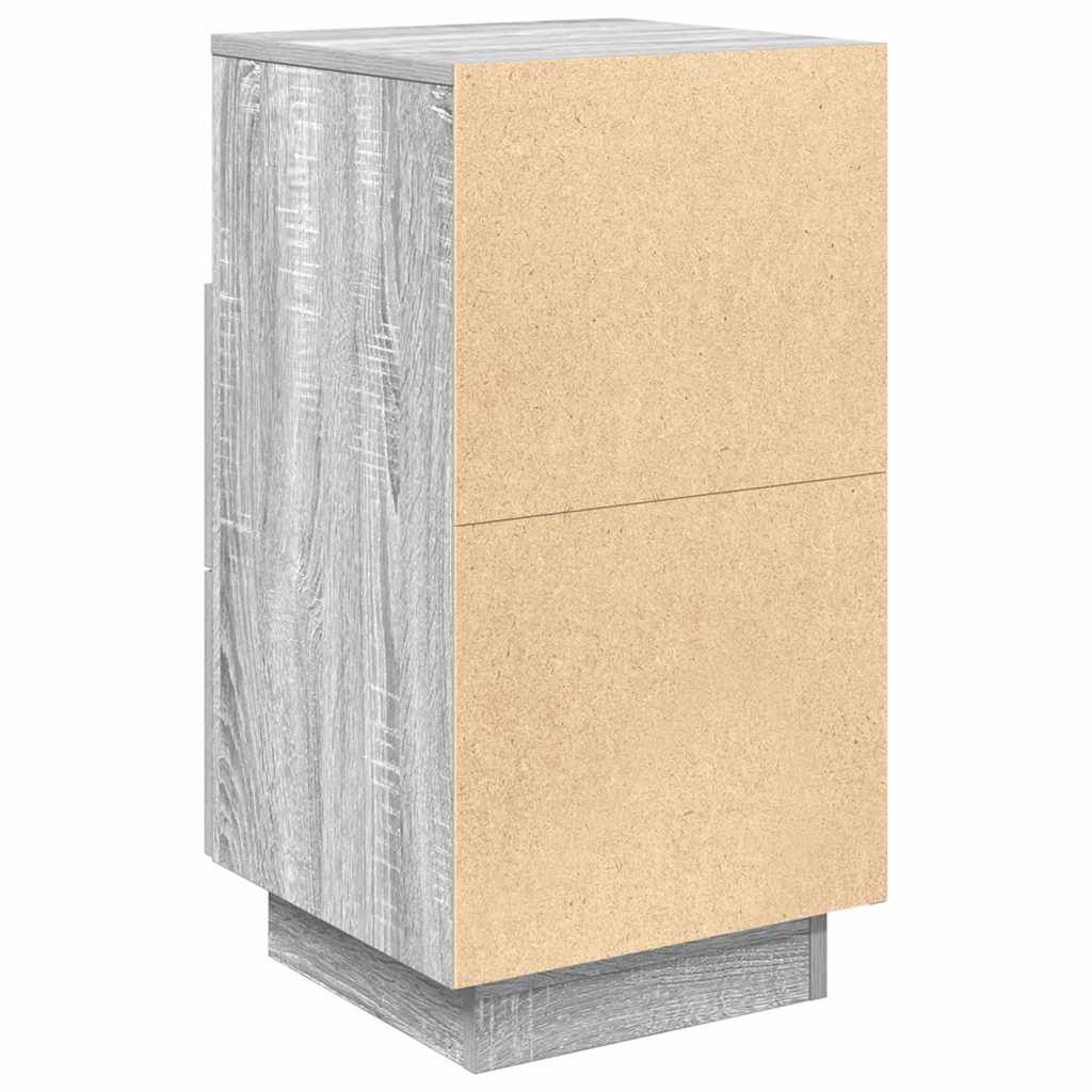 vidaXL Κομοδίνο με 2 συρτάρια Γκρι Sonoma 36x36x68 εκ.