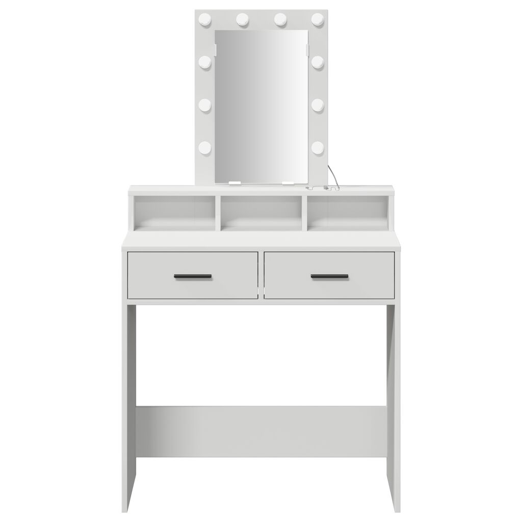 vidaXL Τραπέζι περιποίησης Λευκό 79 x 41 x 140 εκ. Επεξεργασμένο ξύλο