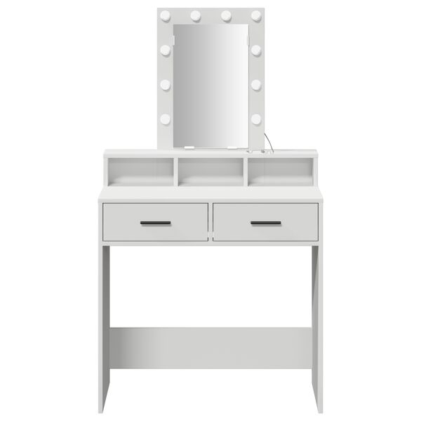 vidaXL Τραπέζι περιποίησης Λευκό 79 x 41 x 140 εκ. Επεξεργασμένο ξύλο