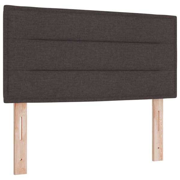 vidaXL Box Spring Κρεβάτι Σκούρο καφέ Ξύλο 120 x 200 cm Ανθεκτικό