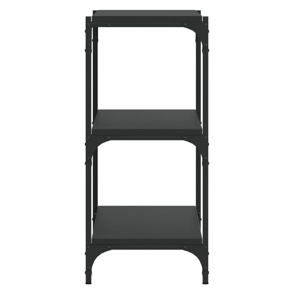 vidaXL Βιβλιοθήκη Μαύρη 100x33x70,5 εκ. Επεξεργασμένο Ξύλο & Ατσάλι