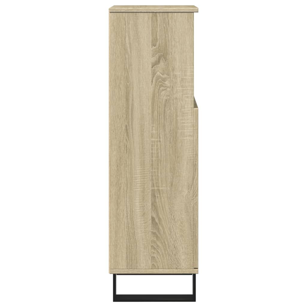 vidaXL Ντουλάπι Μπάνιου Sonoma Δρυς 30x30x100 εκ. Επεξεργασμένο Ξύλο