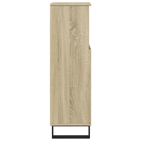 vidaXL Ντουλάπι Μπάνιου Sonoma Δρυς 30x30x100 εκ. Επεξεργασμένο Ξύλο