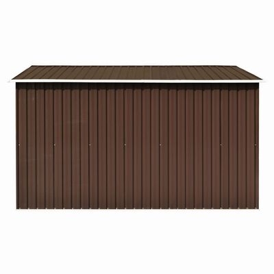 vidaXL Αποθήκη Κήπου Καφέ 257 x 298 x 178 εκ. από Μέταλλο