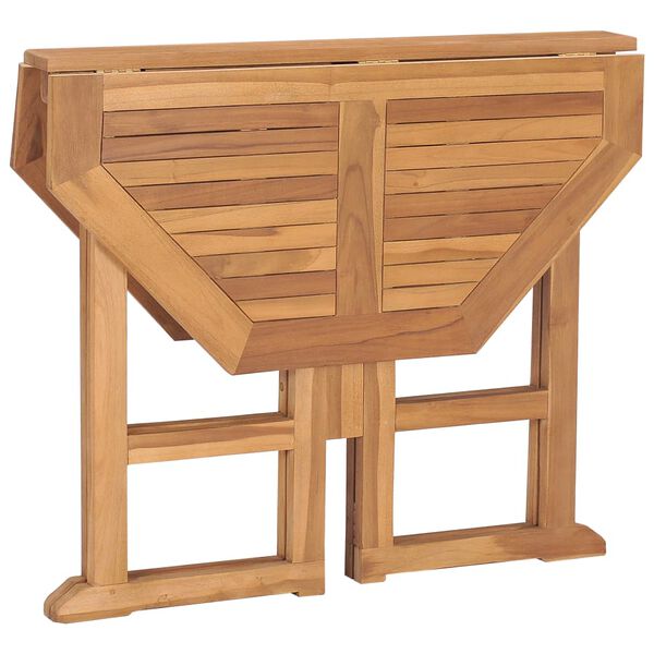vidaXL Τραπεζαρία Κήπου Πτυσσόμενη 90 x 90 x 75 εκ. Μασίφ Ξύλο Teak