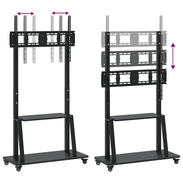 vidaXL Βάση Τηλεόρασης με Τροχούς 32-90Ιν. Max VESA 800x600χιλ. 100κ.