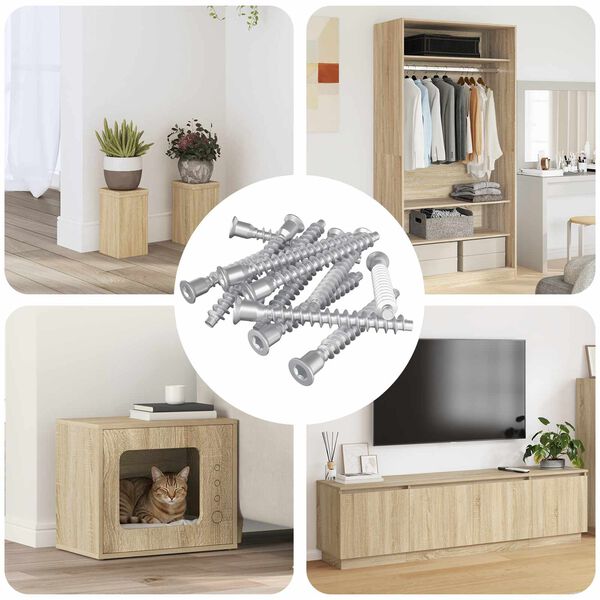 vidaXL &Beta;ί&delta;&epsilon;&sigmaf; &Epsilon;&pi;&iota;&beta;&epsilon;&beta;&alpha;ί&omega;&sigma;&eta;&sigmaf; 12 pcs &Alpha;&sigma;&eta;&mu;ί &Oslash;7 x 58 &chi;&lambda;&mu; &Mu;έ&tau;&alpha;&lambda;&lambda;&omicron;